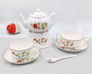英國製 白瓷薔薇陶瓷杯壺茶具組 庫存 切貨 批發